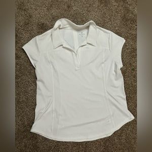 Athleta white golf polo 1x like new!